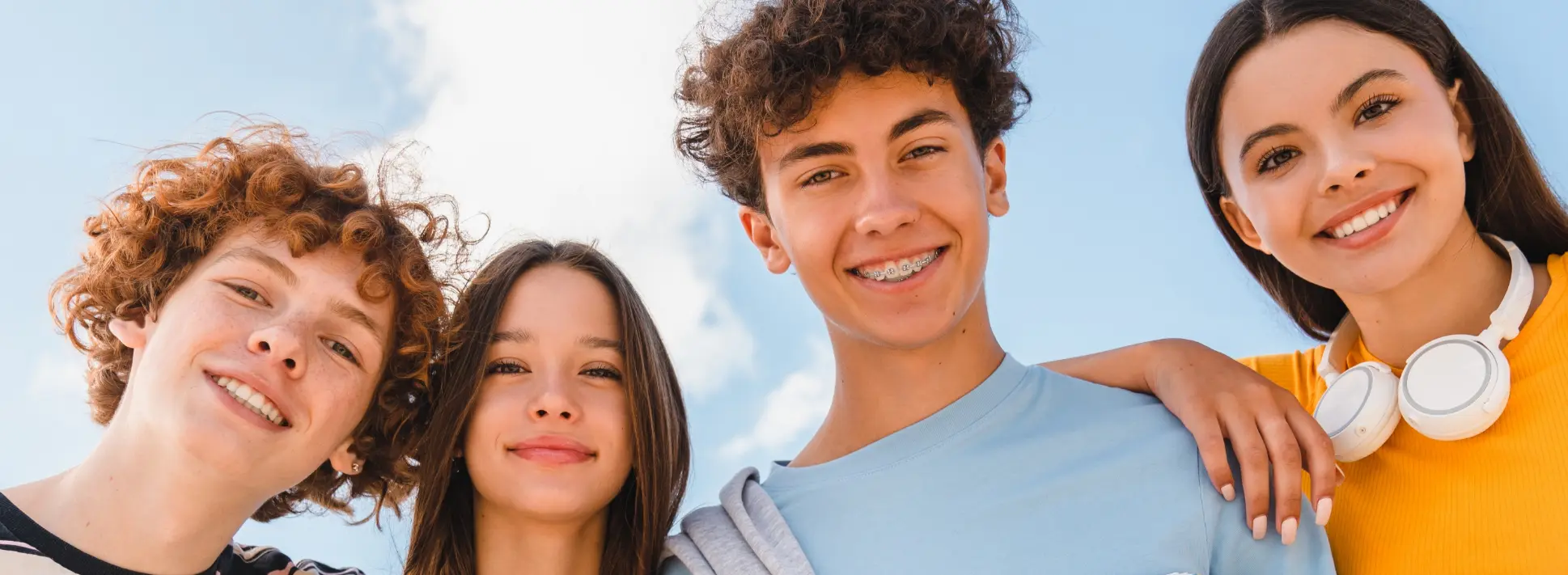 kids with braces smiling